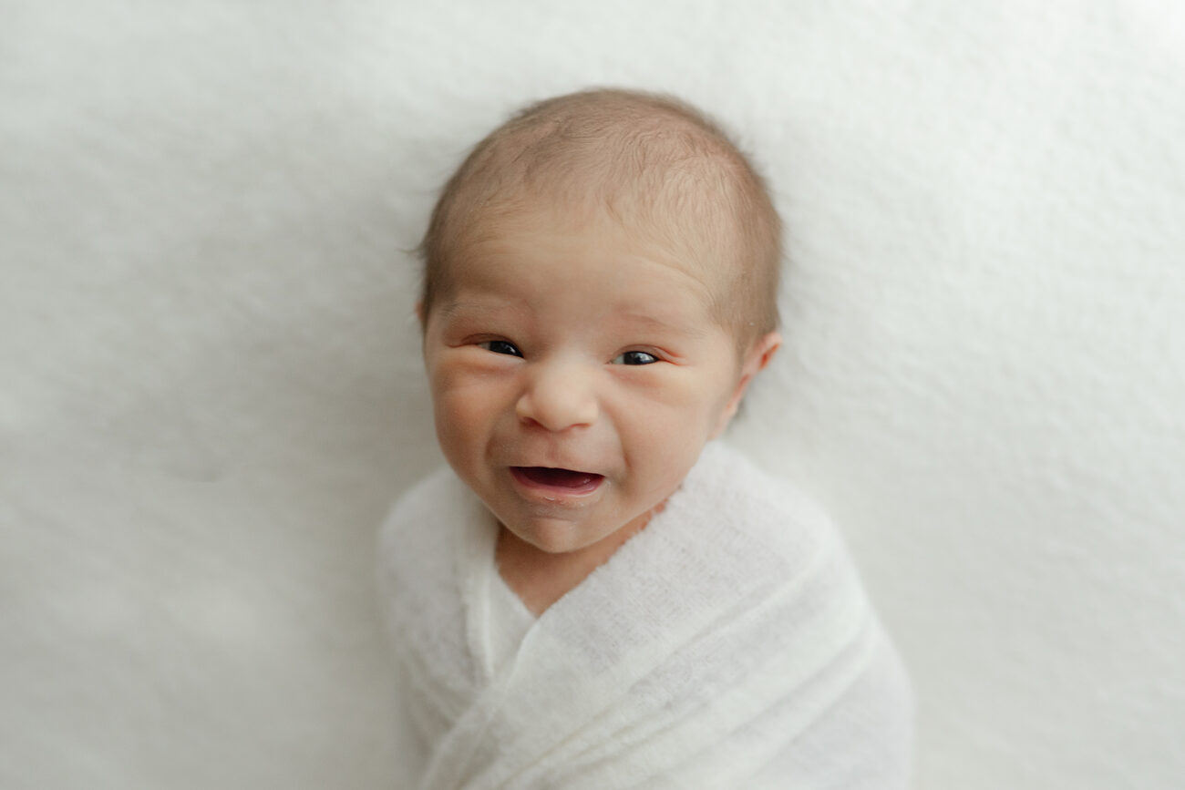 Boise newborn photographer, neutral timeless newborn portrait